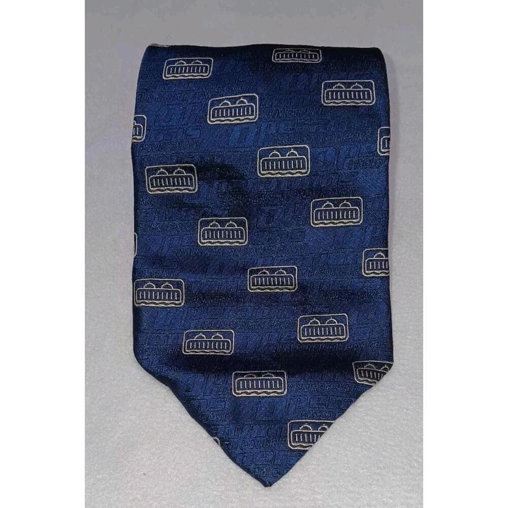 Michael Bruce By Harastan USA Tie Mens Operation Diable Canyon Power Plant Blue